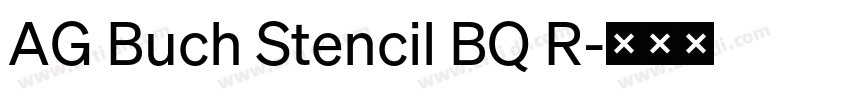 AG Buch Stencil BQ R字体转换